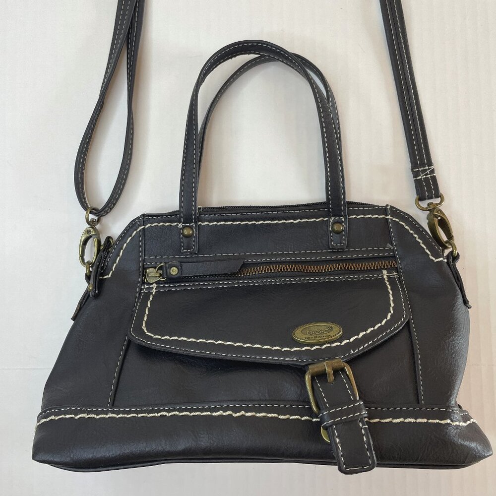 B.O.C. BOC Handbag Purse Adjustable Shoulder Top Handle Black Pockets Crossbody